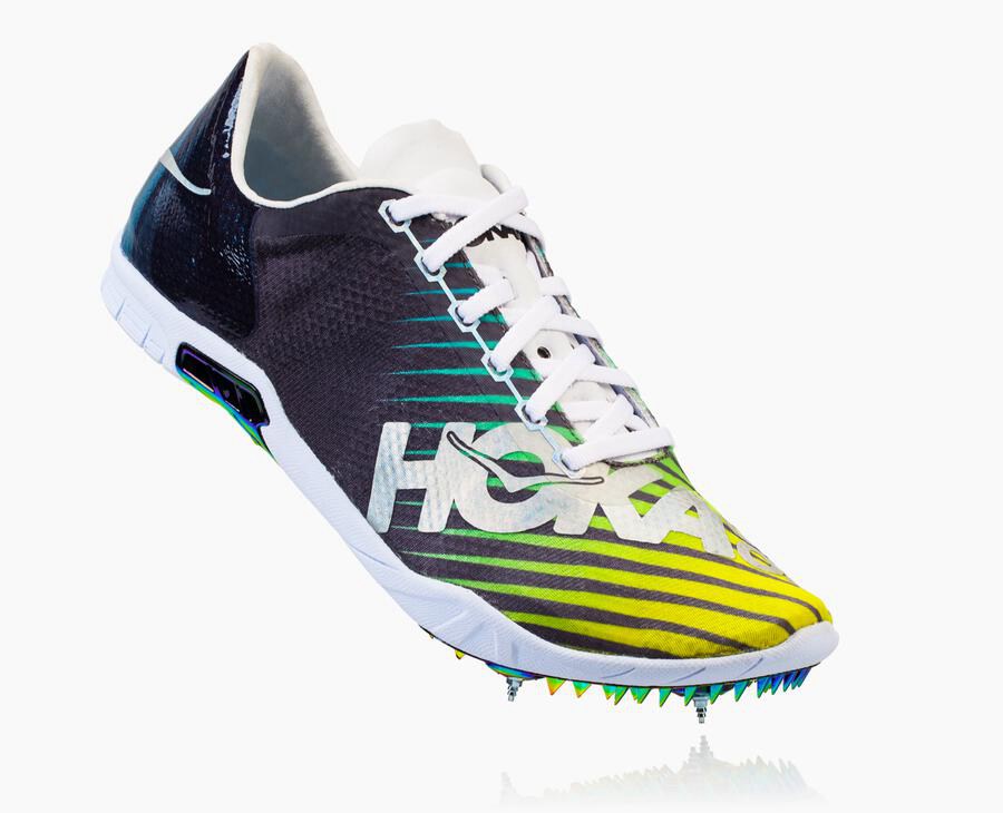 Hoka Mens Spikes NZ - Hoka One One Speed Evo R Black/White (NRE398726)